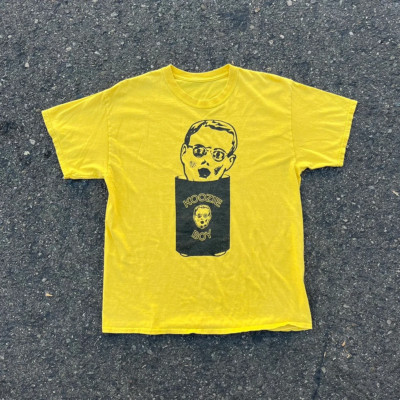 Devo Band Boogie Booji Boy Shirt Short Sleeve Yellow Unisex Funny S-3XL