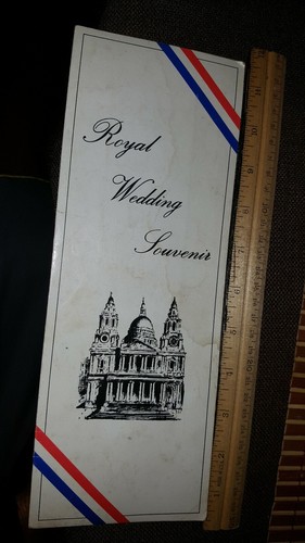 1981 THE ROYAL WEDDING SOUVENIR RIBBON in SLEEVE Prince Charles Lady Diana