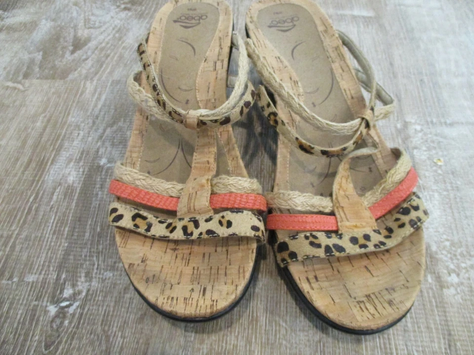 Sandalias ABEO Caryse Leopardo Guepardo Tirantes Tacones Zapatos 9 Excelente Foto 2 de 4
