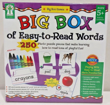 BIG BOX of Easy-to-Read Words Educational Board Game Photo Puzzle,