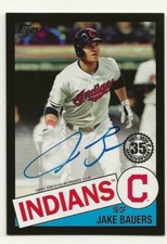 2020 Topps Series 2 JAKE BAUERS 1985 Topps Autograph Auto BLACK 181/199 Indians