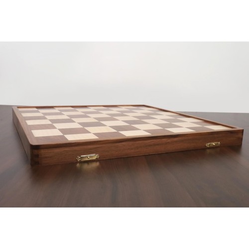 1950's Dubrovnik Chess Board Folding Style in Golden Rosewood & Maple Wood with - Picture 6 of 8