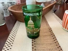 Vintage Washington DC Souvenier Federal Glass Green. 5”