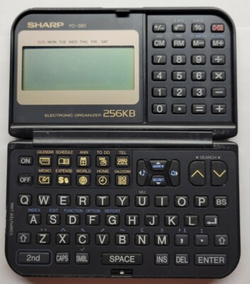 PARTS ONLY Sharp YO-380 Electronic Organizer 256 KB PDA Pocket Personal  Planner