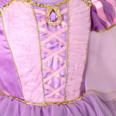 Topney Princess Rapunzel Costume For Girls - Dress Up Set With Wig, Crown, Handbag & Accessories - View #3