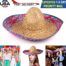 18in Mexican Sombrero Hat Straw Sombrero Hat for Cinco De Mayo Mexican Decor