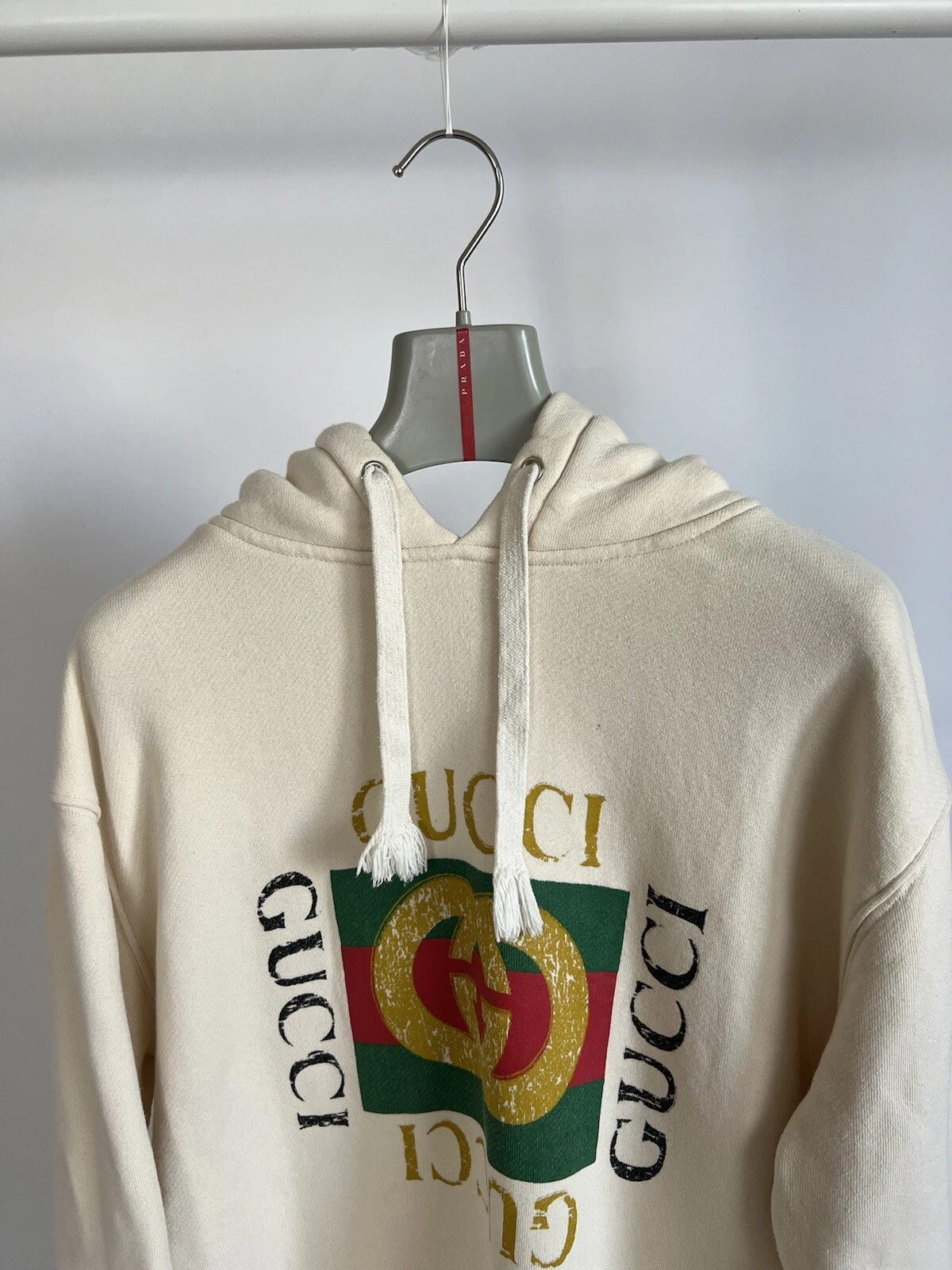 Felpa con cappuccio Gucci taglia L stampa grafica lusso originale