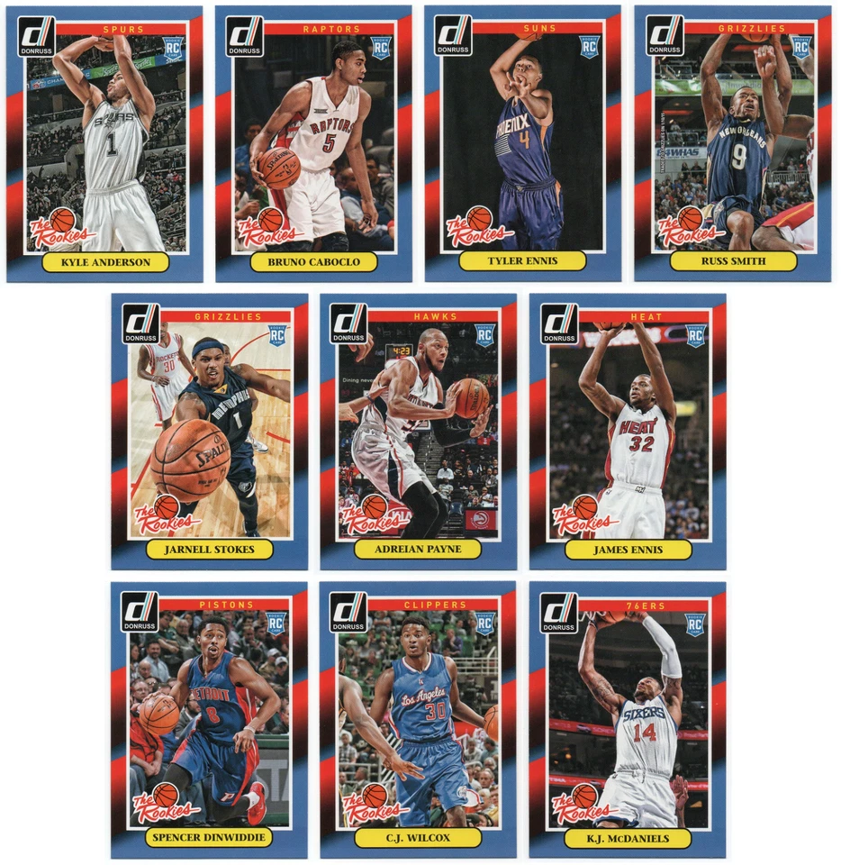 Juego completo de 30 cartas Donruss The Rookies 2014-15 Zach LaVine Joel Embiid RC + Foto 3 de 3