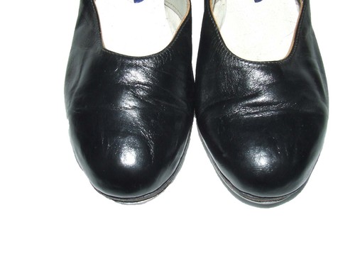 BLOCH - Black Leather Cuban Heel Tap Shoes - Size 5 23.5cm - VERY GOOD CONDITION - Picture 3 of 16