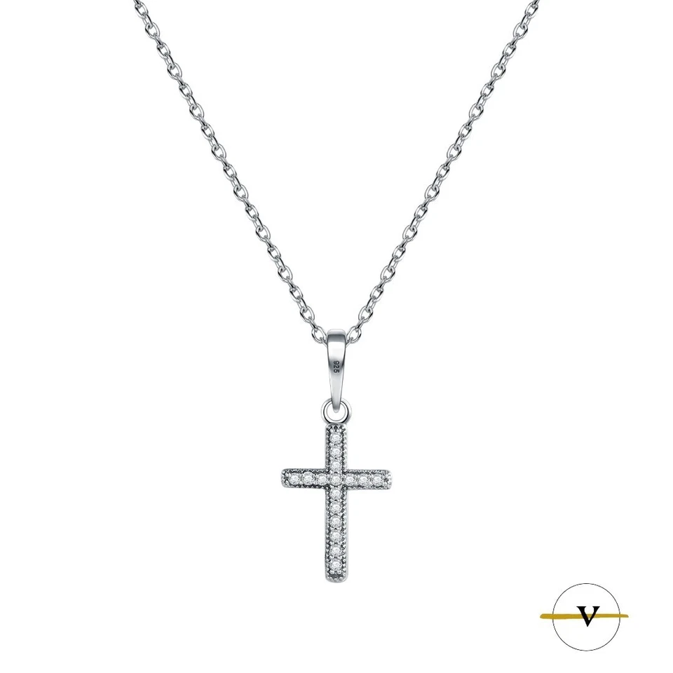 COLLANA UOMO DONNA CON CROCE IN ACCIAIO INOSSIDABILE 40+5 CM - Immagine 2 di 4