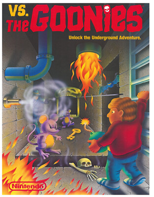 Vs. The Goonies Nintendo Video Arcade Flyer / Brochure / Ad