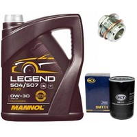 MotoröL Set 0W-30 5 Liter + ÖLfilter + ÖLablassschraube FüR Audi A6 80 A8 100