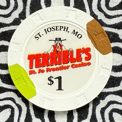 Terrible's $1 St. Jo Frontier St. Joseph, Missouri Gaming Poker Casino Chip B32