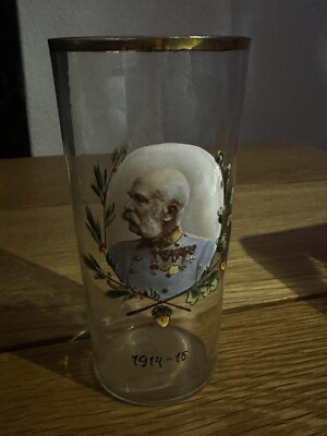 Glas mit Franz Joseph I.