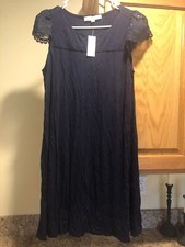 LOFT DARK BLUE CUP SLEEVE DRESS SIZE M new