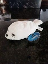 Vintage Sea World White Baby Seal Stuffed Animal Plush Toy 9  W Tags