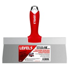 10" Stainless Steel Taping Knife with Soft Grip Handle | LEVEL5 | 5-136
