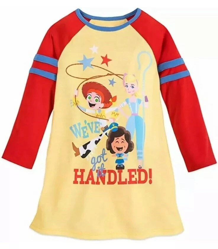 Disney Store Jessie Bo Peep Toy Story 4 L S Nightshirt Pajamas Size 2 New