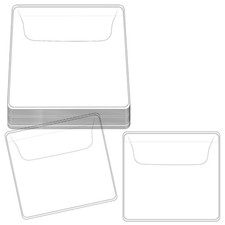 25pcs Single Pocket Coin Sleeves, Clear Plastic Holders M, Transparent