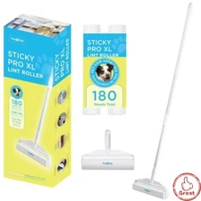 True & Tidy StickyPro XL Lint Roller, 10", White