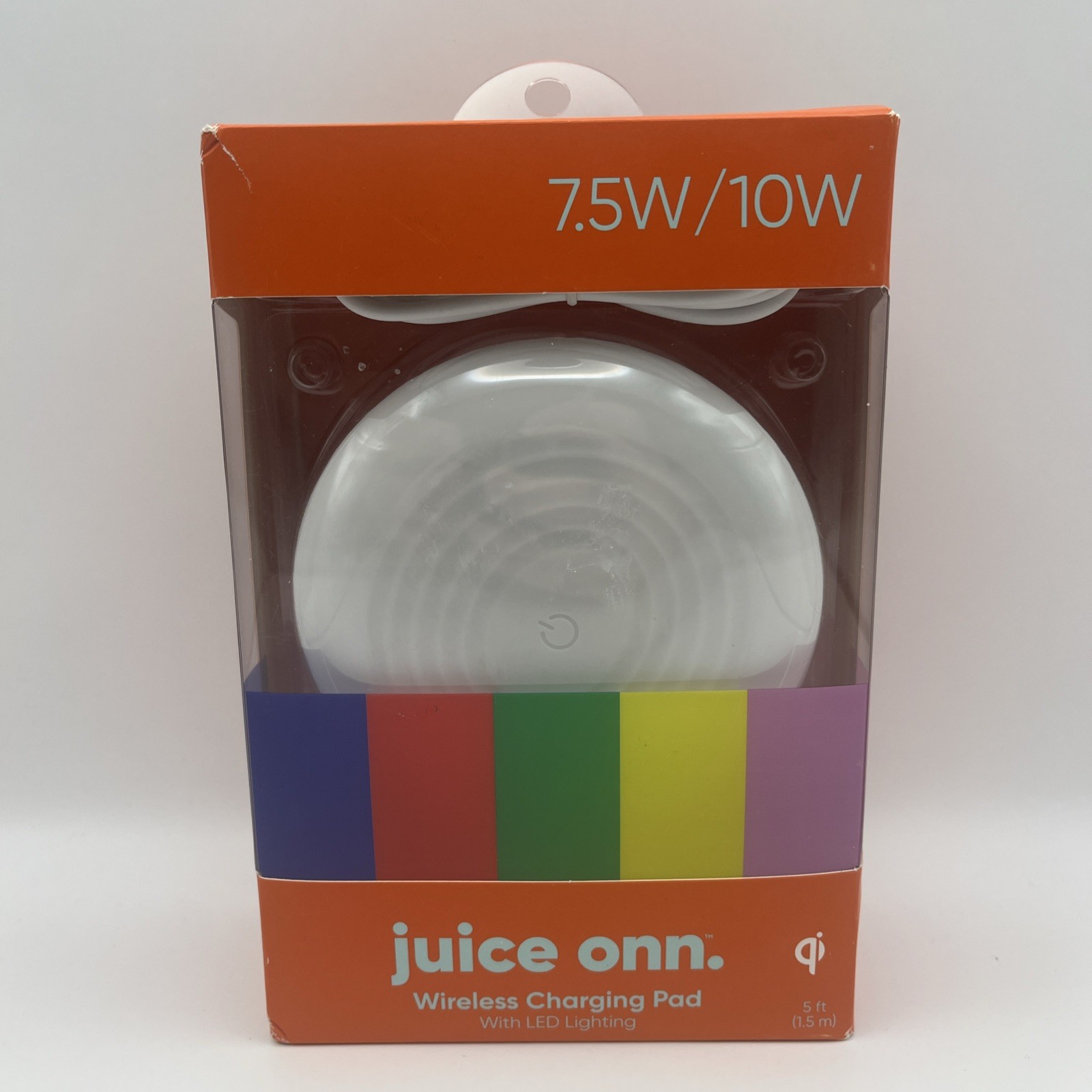 Juice Onn Universal Wireless Cell Phone Charging Pad 7.5W/10W with LED Lighting