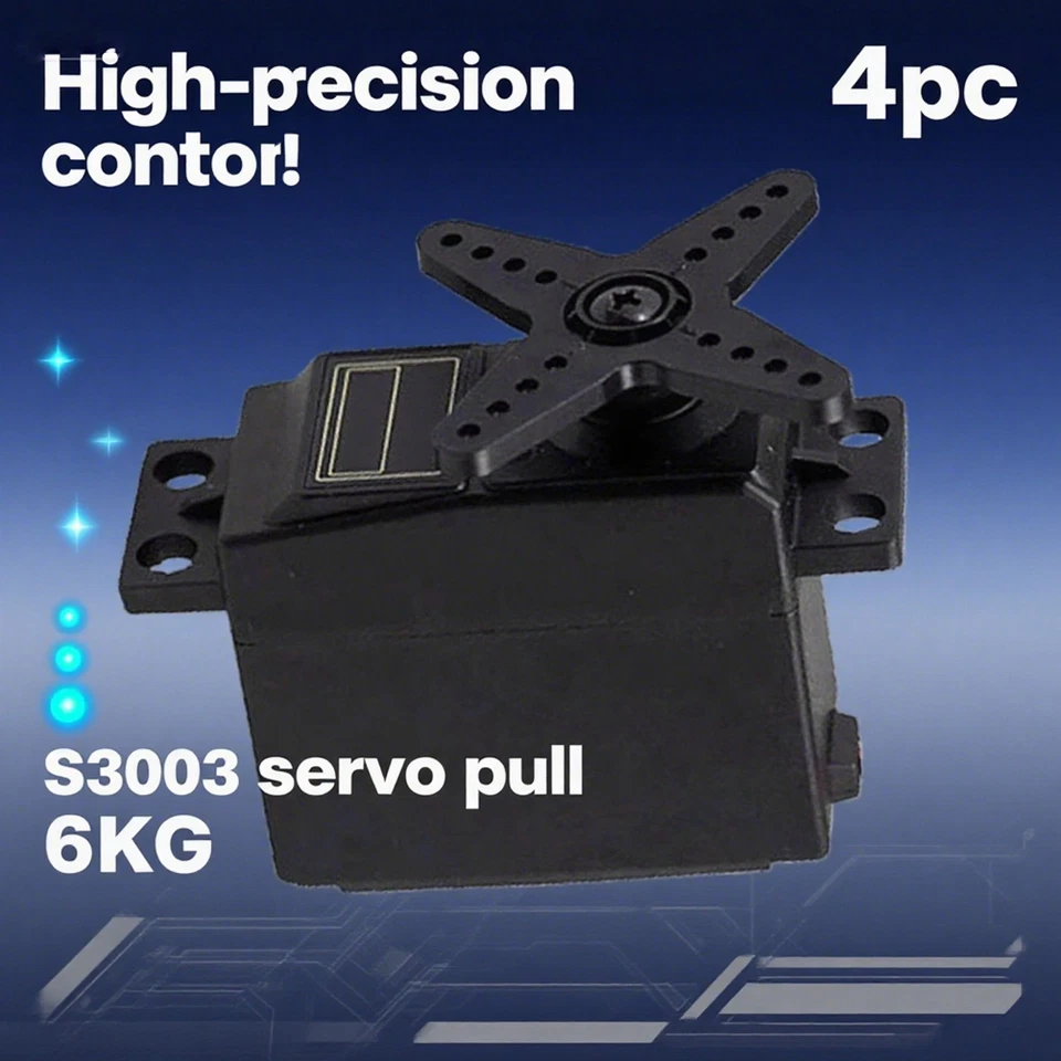 4PCS High Torque Standard Servos For Futaba S3003 RC Car Plane Boat Helicopter - Image 3 of 4