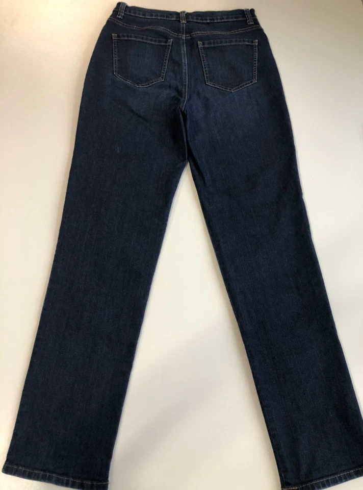 Gloria Vanderbilt Amanda Womens Jeans Stretch Size 6L Dark Wash Pants - Image 3 of 4