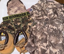 BABW Build A Bear Digital Camo Army Uniform Outfit Boots Shirt Pants Boxer