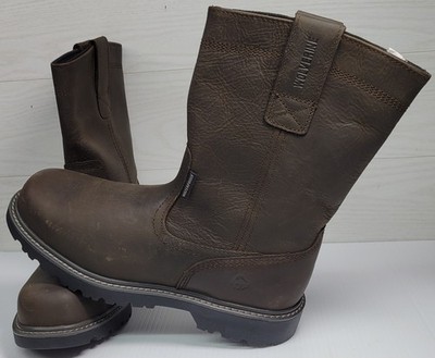 Wolverine Floorhand Welly Brown Leather Waterproof Boot ST W10680 Mens Sz 8