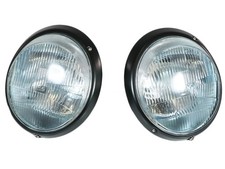 H4 Scheinwerfer Hauptscheinwerfer Set mit schwarzem Ring für Porsche 911 / 964