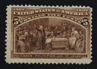 CKStamps: US Stamps Collection Scott#234 5c Columbian Mint Part Gum