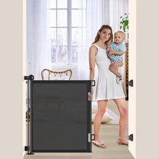 Extra Wide Gate for Stairs Hallway Doorway Indoor Outdoor Extra Long Mesh Gates