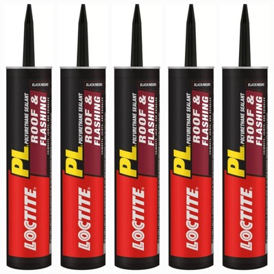 Loctite 5x PL ROOF & FLASHING 10 oz. Polyurethane Sealant Matte Black 1618181  