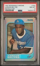 1997 Bowman Chrome Refractor #182 Adrian Beltre PSA 8 Rookie RC