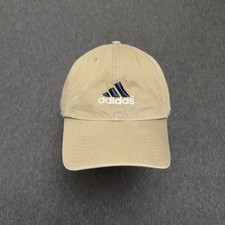 Adidas Hat OSFA Beige Plain Logo Adjustable Dad Cap Three Stripes