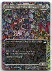 Jennika, Bad Apple Big Sister (Borderless) #203 Foil - Teenage Mutant Ninja Turtles MTG