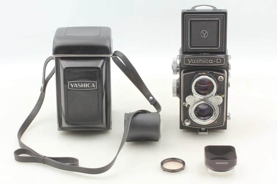 Late Model [Near MINT- w/Case] Yashica D TLR 6x6 Black Yashinon 80mm f3.5 JAPAN - Image 2 of 4