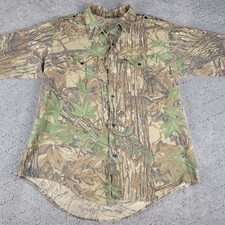 VTG Spartan Shirt Mens XL Camo Realtree Long Sleeve Button Up Hunting USA Made