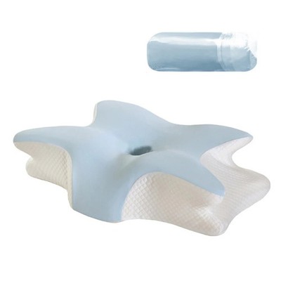 Small Size 60x40x13cm Butterfly Shape Memory Foam Pillow with Removable Cover