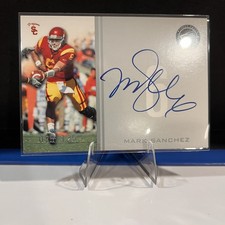 #’d /125- Mark Sanchez On Card Autograph Silver 2009 Press Pass - Trojans