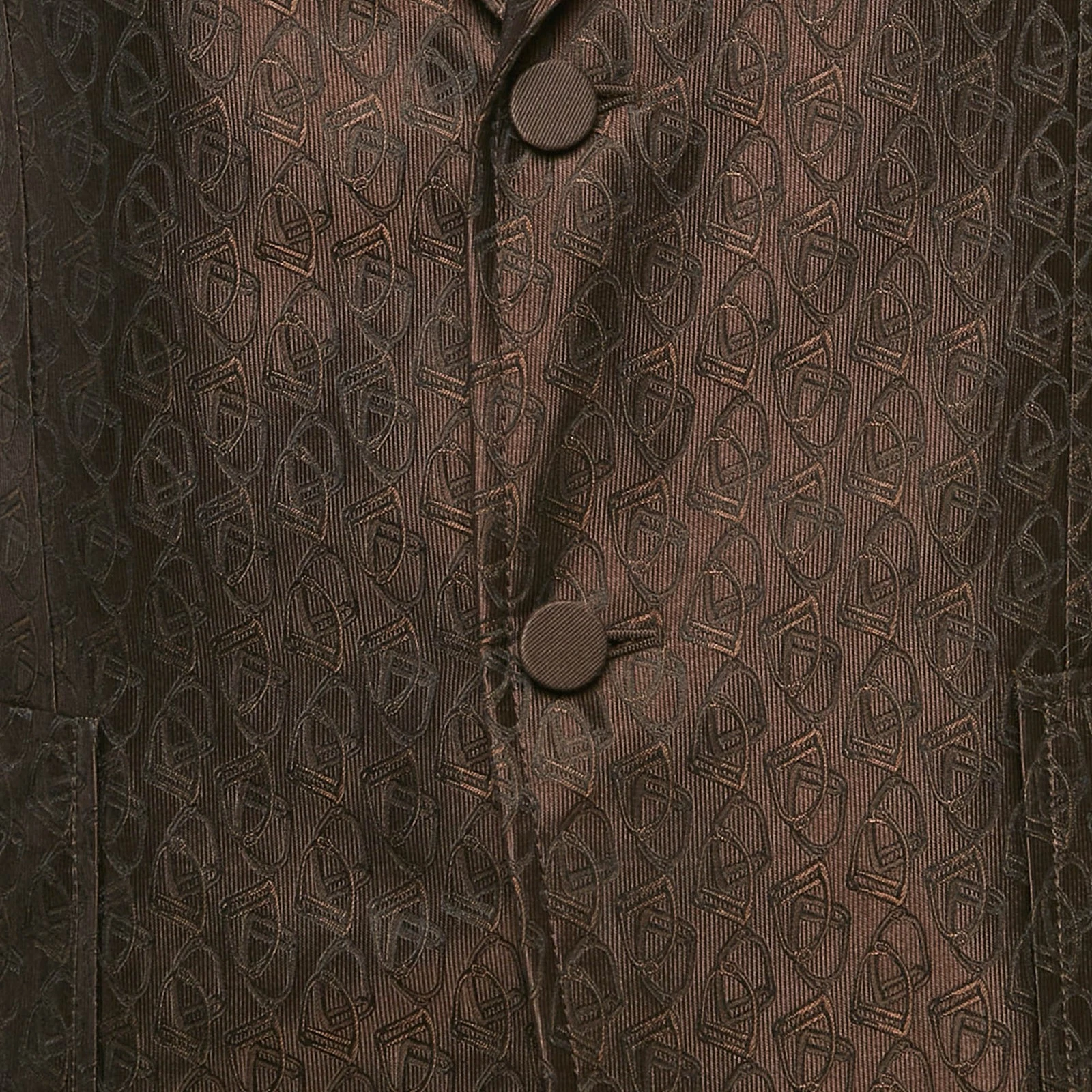 Gucci Blazer monopetto jacquard marrone a punta di cavallo L