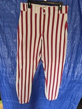 Vintage Southland White With Red Blue Pinstripe Baseball Uniform Size 36 Read