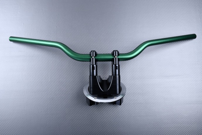 Pontets riser en alu vert foncé pour guidon de TMAX 530 de 2012 à 2014