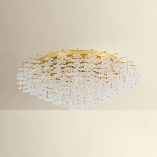 Corbett Lighting 534-36 Alsace 17 Light 36"W Semi-Flush Waterfall - Gold - Picture 6 of 7