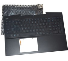 Dell G Series G3 15 3590 3500 Blue Backlit US Keyboard Palmrest Assembly 0JP6X