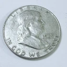 1963 D Franklin Silver Half Dollar-90%  Silver- Circulated Coin #7780
