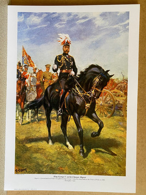 Royalty Art Print King George V. on his Charger, Rupert by Christopher Clark
