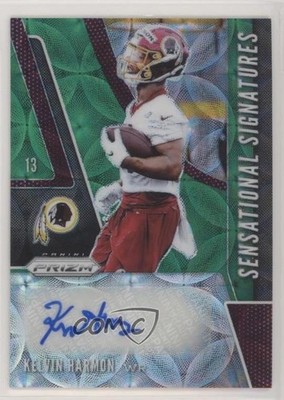 2019 Panini Prizm Green Scope 63/75 Kelvin Harmon #SE-KEH Rookie Auto RC 7m3