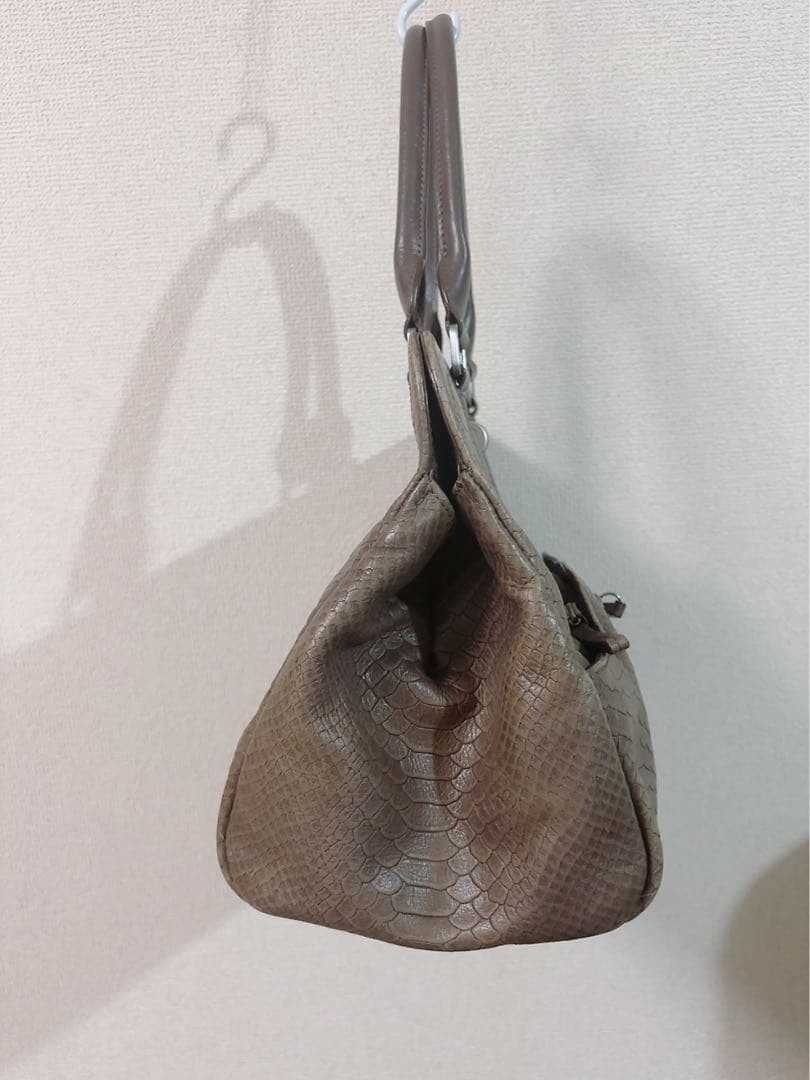 Longchamp Handbag GAbbey Python-style Leather - image 4