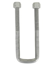 Square U-Bolt 1/2" Thick x 1-3/4" ID x 6" Long w/ Zinc Plated Nuts S132 Farmer